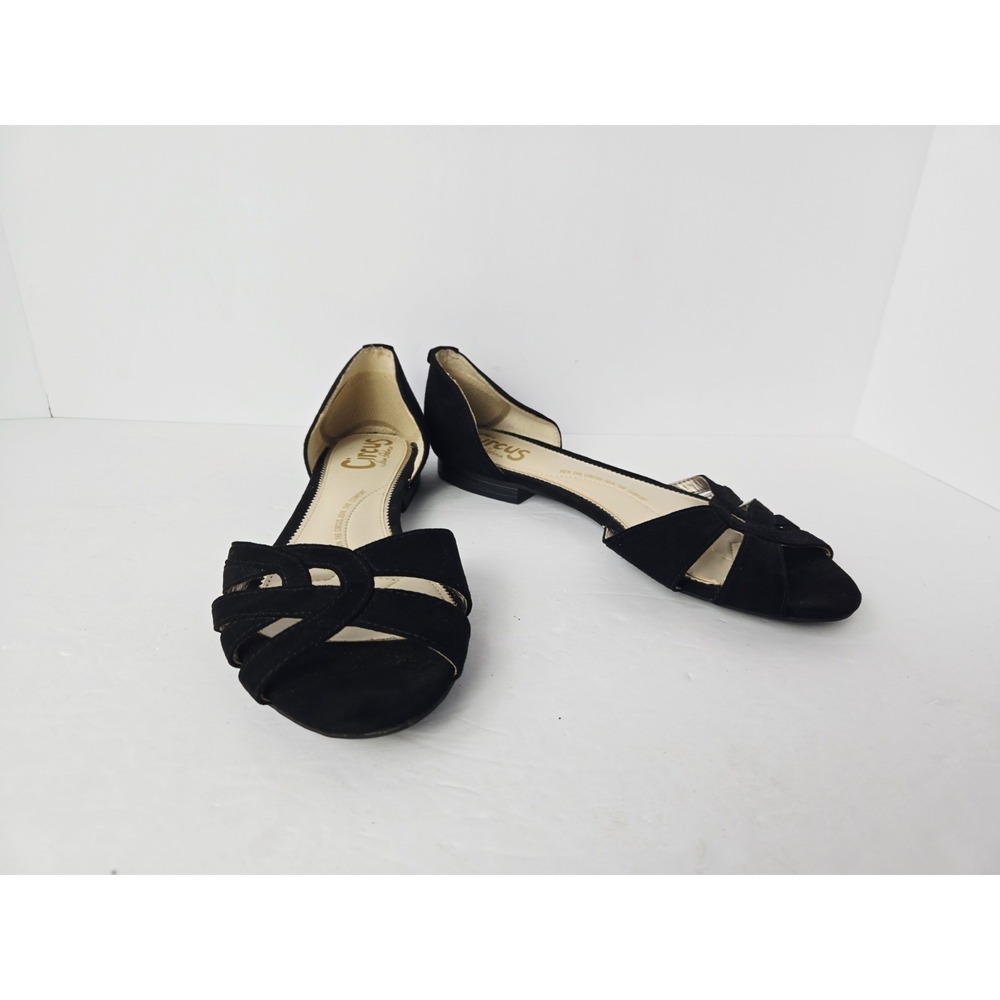 Circus By Sam Edelman Black‎ Women Slipper Sandals Flats sz 7